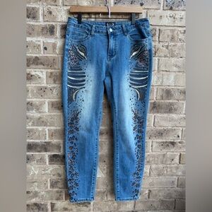 Azi Mid -Rise Skinny Leg Jeans Sz 8